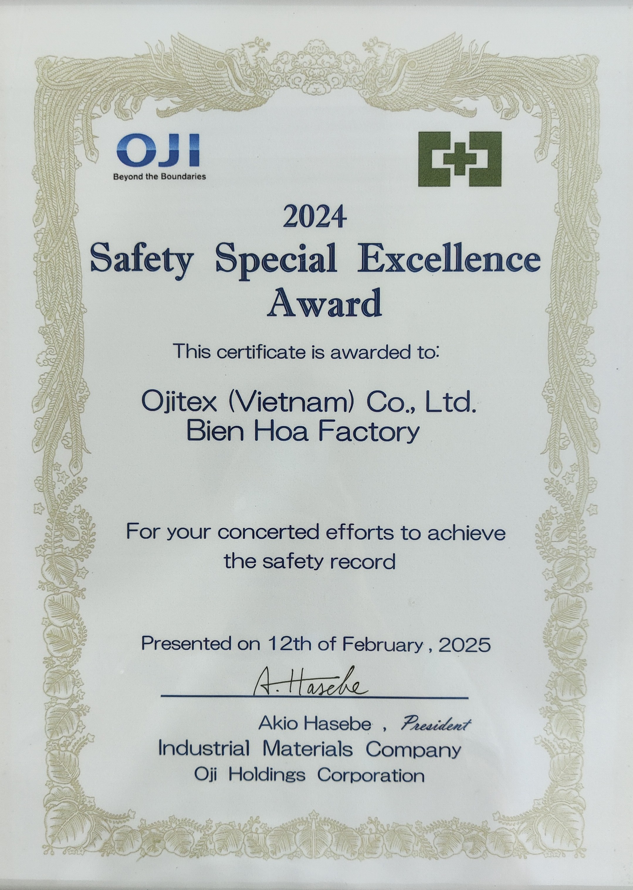 2024 OAP SPECIAL SAFETY AWARD
